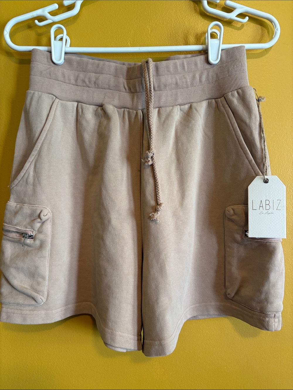 Women's Labiz Drawstring Cargo Shorts - Beige
